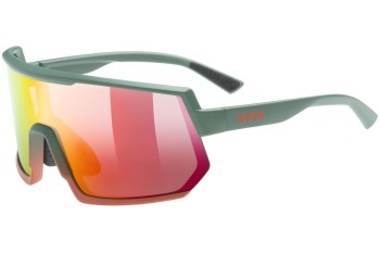 Sunglasses uvex sportstyle 235 Moss Grapefruit Mat S2 Monoscheibe | Shield Grün