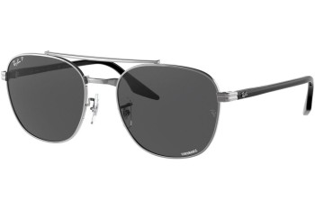 Sonnenbrille Ray-Ban Chromance Collection RB3688 004/K8 Polarized Quadratisch Silber