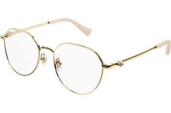 Glasses Gucci GG1145O 003 Rund Gold