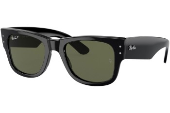 Sunglasses Ray-Ban Mega Wayfarer RB0840S 901/58 Polarized Quadratisch Schwarz