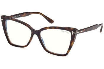 Glasses Tom Ford FT5844-B 052 Cat Eye Havanna