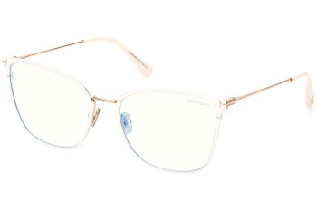 Glasses Tom Ford FT5839-B 025 Cat Eye Weiß