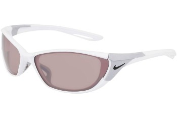 Sonnenbrille Nike Zone E DZ7357 100 Rechteck Weiß