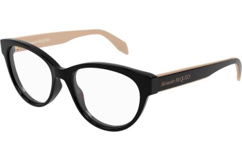 Glasses Alexander McQueen AM0359O 004 Cat Eye Schwarz