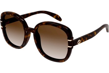 Sunglasses Gucci GG1068SA 002 Quadratisch Havanna