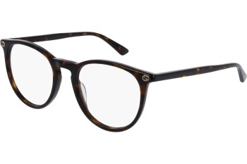 Glasses Gucci GG0027O 002 Rund Havanna