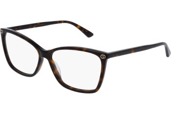 Glasses Gucci GG0025O 002 Cat Eye Havanna