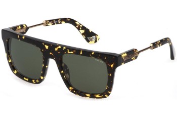 Sunglasses Police Prince 2 SPLF71 781Y Rechteck Havanna