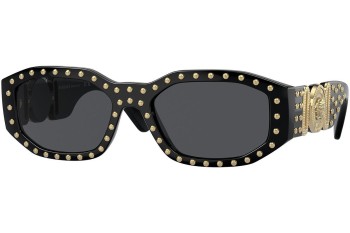 Sonnenbrille Versace Studded Medusa Biggie VE4361 539787 Oval Schwarz