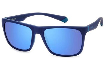 Sonnenbrille Polaroid PLD2141/S VGL/5X Polarized Quadratisch Blau