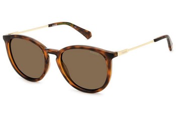 Sonnenbrille Polaroid PLD4143/S/X 086/SP Polarized Rund Havanna