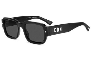 Sunglasses Dsquared2 ICON0009/S 807/IR Rechteck Schwarz