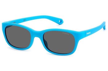 Sunglasses Polaroid Junior PLDK006/S MVU/M9 Polarized Rechteck Blau