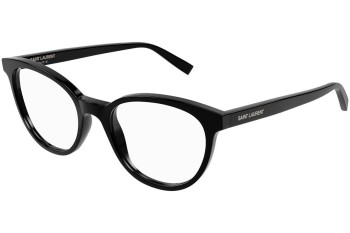 Glasses Saint Laurent SL589 001 Rund Schwarz