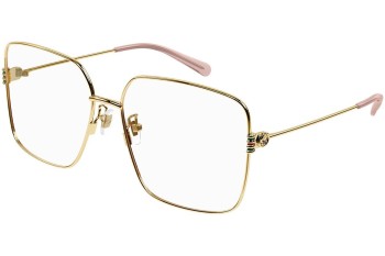 Glasses Gucci GG1284OA 001 Quadratisch Gold