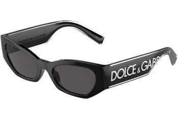 Sunglasses Dolce & Gabbana DG6186 501/87 Cat Eye Schwarz