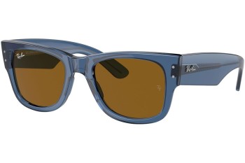 Sunglasses Ray-Ban Mega Wayfarer RB0840S 668073 Quadratisch Blau