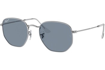 Sunglasses Ray-Ban Hexagonal RB3548N 003/02 Polarized Rund Silber