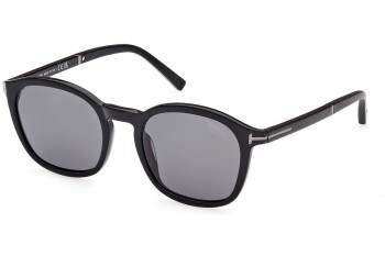 Sunglasses Tom Ford FT1020-N 01D Polarized Quadratisch Schwarz