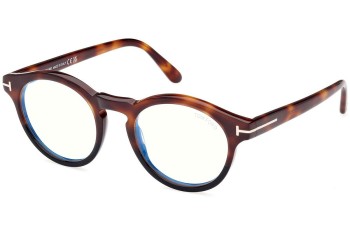 Glasses Tom Ford FT5887-B 005 Rund Havanna