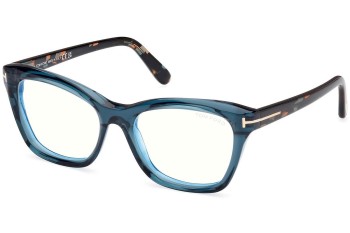 Glasses Tom Ford FT5909-B 092 Cat Eye Blau