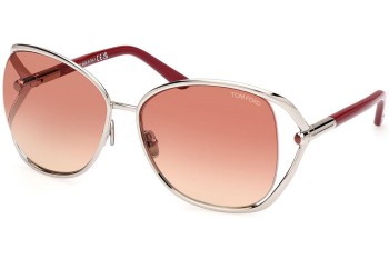 Sonnenbrille Tom Ford Marta FT1091 16T Rund Silber