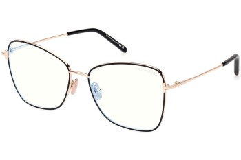 Glasses Tom Ford FT5906-B 001 Cat Eye Schwarz