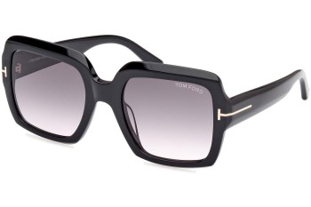 Sonnenbrille Tom Ford Kaya FT1082 01B Quadratisch Schwarz