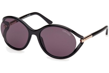 Sonnenbrille Tom Ford Melody FT1090 01A Rund Schwarz