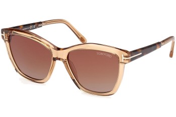 Sonnenbrille Tom Ford Lucia FT1087 45F Quadratisch Braun