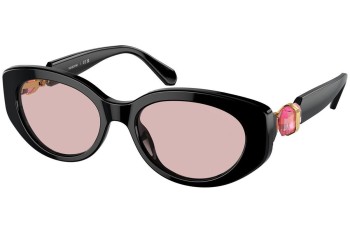 Sonnenbrille Swarovski SK6002 1001/5 Oval Schwarz