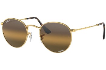 Sunglasses Ray-Ban Round Metal RB3447 001/G5 Polarized Rund Gold