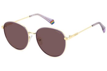 Sonnenbrille Polaroid PLD6215/S/X S9E/KL Polarized Rund Gold