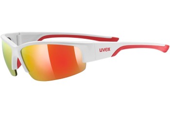 Sunglasses uvex sportstyle 215 Matte White / Red S3 Rechteck Weiß