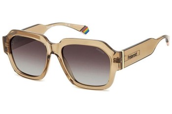 Sonnenbrille Polaroid PLD6212/S/X 10A/LA Polarized Rechteck Beige