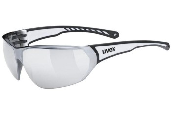 Sunglasses uvex sportstyle 204 Black / White S3 Rechteck Schwarz