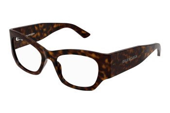 Glasses Balenciaga BB0333O 002 Quadratisch Havanna