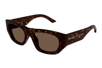 Sunglasses Alexander McQueen AM0450S 002 Rechteck Havanna