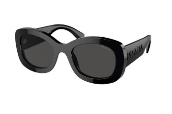 Sonnenbrille Prada PRA13S 1AB5S0 Oval Schwarz