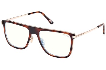 Brillen Tom Ford FT5944-B 056 Flat Top Havanna