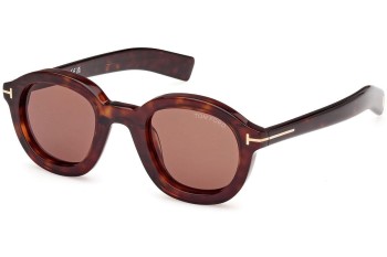 Sunglasses Tom Ford FT1100 52E Rund Havanna