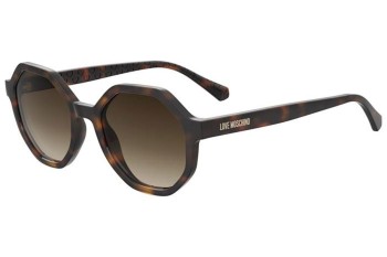 Sunglasses Love Moschino MOL076/S 05L/HA Rechteck Havanna