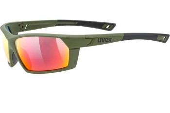 Sunglasses uvex sportstyle 225 Olive Green Mat S3 Rechteck Grün