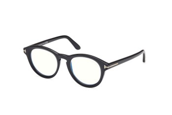 Glasses Tom Ford FT5940-B 001 Rund Schwarz