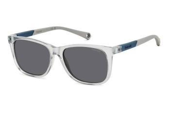 Sonnenbrille Polaroid Junior PLD8058/S KB7/M9 Polarized Rechteck Grau