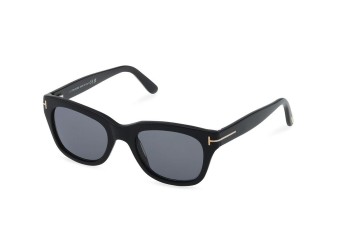 Sunglasses Tom Ford Snowdon FT0237 01D Polarized Quadratisch Schwarz