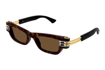 Sonnenbrille Bottega Veneta BV1308S 002 Rechteck Braun