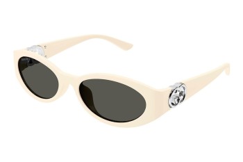 Sunglasses Gucci GG1662SA 004 Oval Weiß