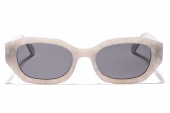 Sunglasses Kohe by eyerim Kris Silver Havana Polarized Oval Grau