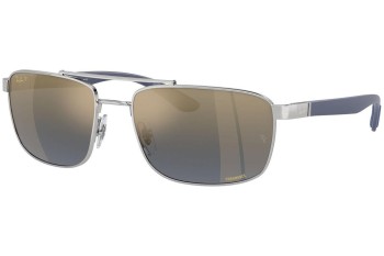 Sonnenbrille Ray-Ban RB3737CH 003/J0 Polarized Rechteck Silber